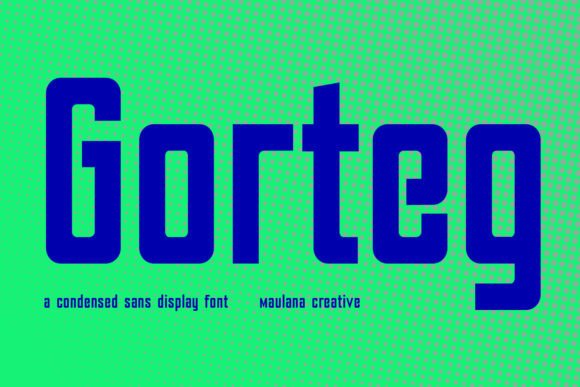 Gorteg Condensed Sans Display Font for Creative Crafters